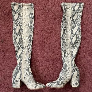 Snake skin boots